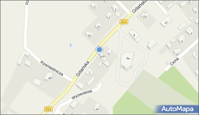 Borowo, Gdańska, 4, mapa Borowo