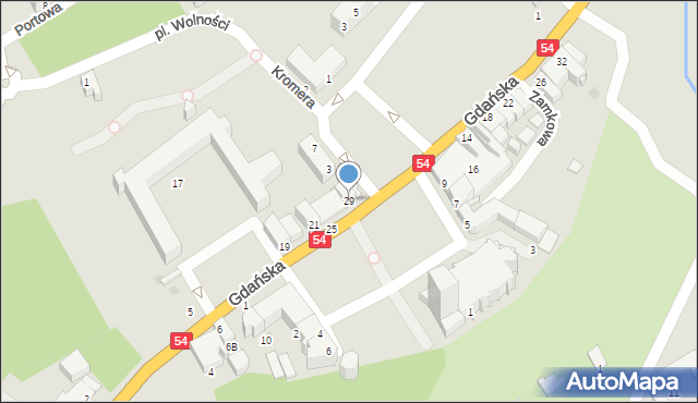 Braniewo, Gdańska, 29, mapa Braniewo