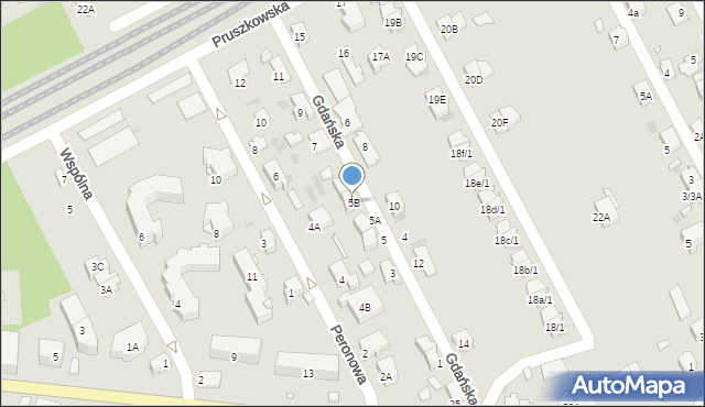 Brwinów, Gdańska, 5B, mapa Brwinów