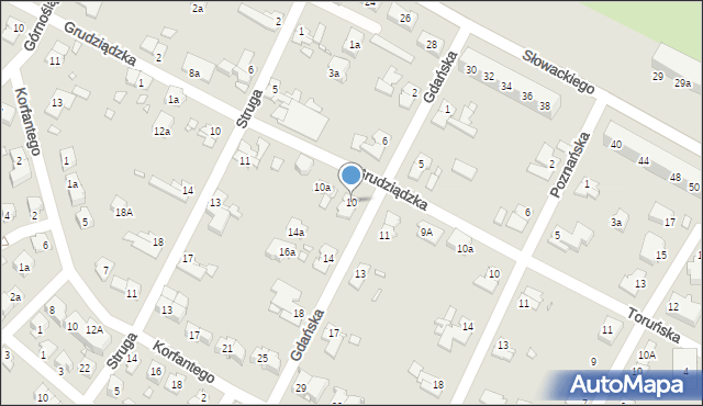 Brzeg, Gdańska, 10, mapa Brzeg