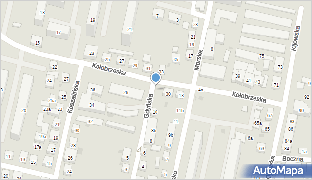 Bydgoszcz, Gdyńska, 16, mapa Bydgoszczy