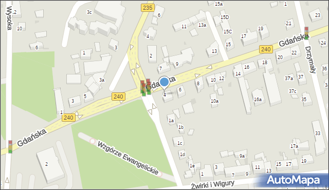 Chojnice, Gdańska, 4, mapa Chojnic