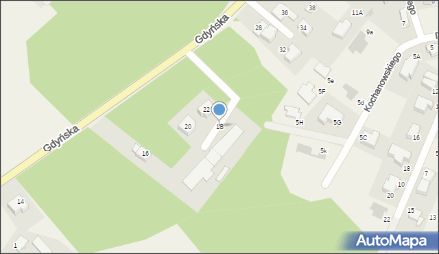 Chwaszczyno, Gdyńska, 18, mapa Chwaszczyno