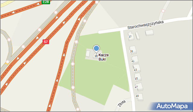 Chwaszczyno, Gdyńska, 98, mapa Chwaszczyno