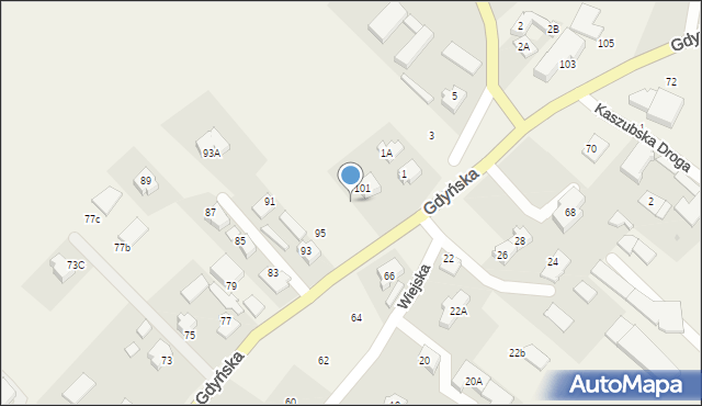 Chwaszczyno, Gdyńska, 99, mapa Chwaszczyno