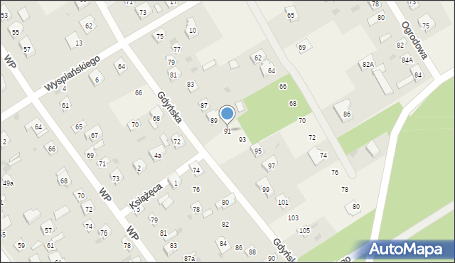 Chylice, Gdyńska, 91, mapa Chylice