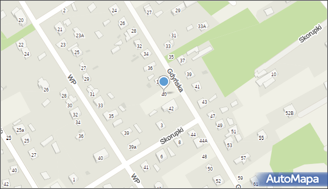 Chylice-Kolonia, Gdyńska, 40, mapa Chylice-Kolonia