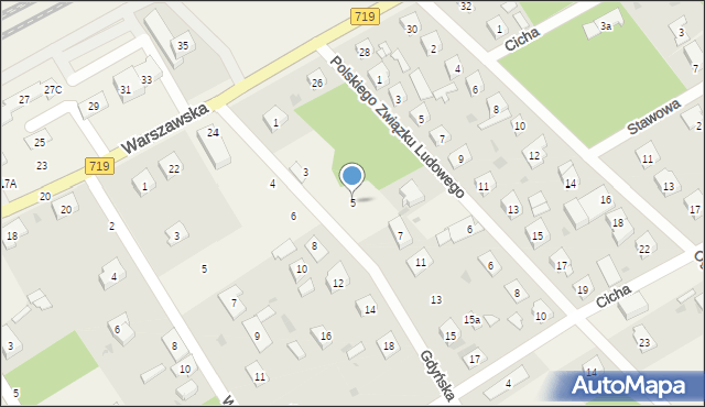 Chylice-Kolonia, Gdyńska, 5, mapa Chylice-Kolonia