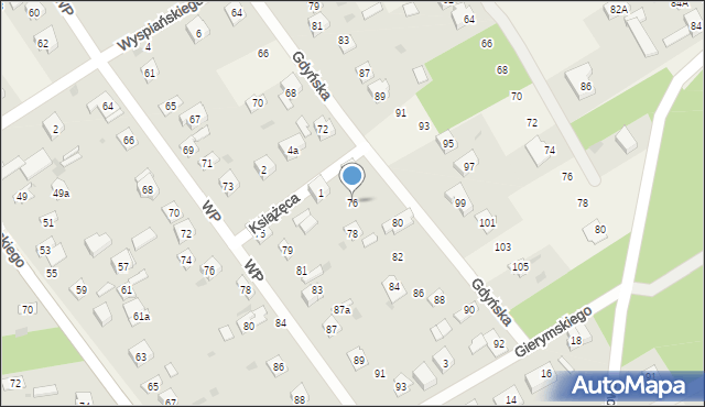 Chylice-Kolonia, Gdyńska, 76, mapa Chylice-Kolonia