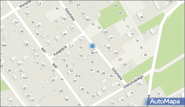 Chylice-Kolonia, Gdyńska, 80, mapa Chylice-Kolonia