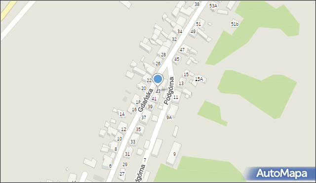 Czarnków, Gdańska, 43, mapa Czarnków