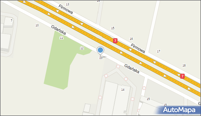 Cząstków Mazowiecki, Gdańska, 13, mapa Cząstków Mazowiecki