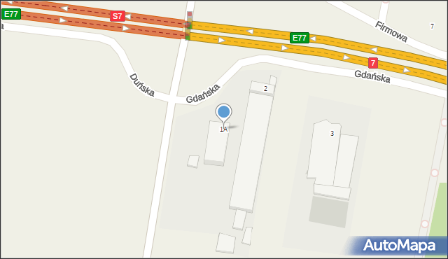Cząstków Mazowiecki, Gdańska, 1A, mapa Cząstków Mazowiecki