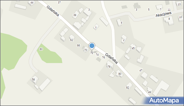 Czeczewo, Gdańska, 72, mapa Czeczewo