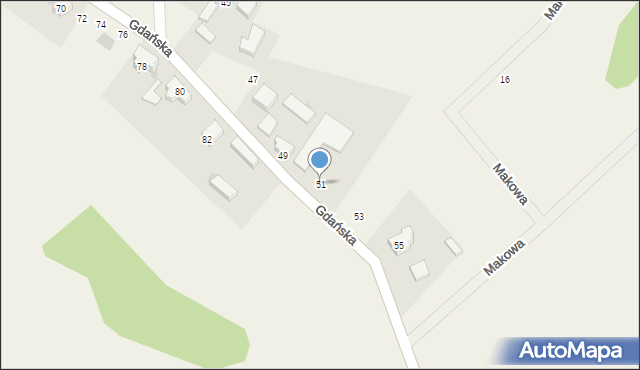 Czeczewo, Gdańska, 51, mapa Czeczewo