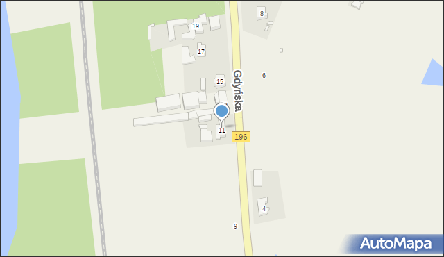 Czerwonak, Gdyńska, 11, mapa Czerwonak