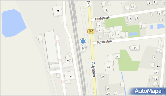 Czerwonak, Gdyńska, 53, mapa Czerwonak