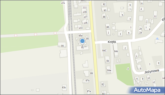 Czerwonak, Gdyńska, 91, mapa Czerwonak