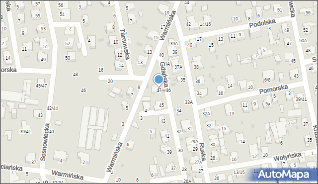 Częstochowa, Gdańska, 47, mapa Częstochowy