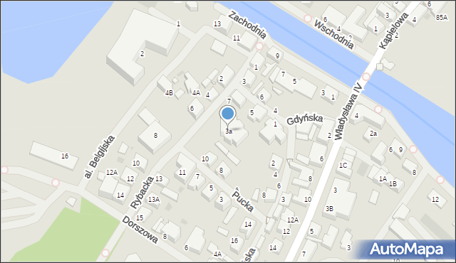 Darłowo, Gdyńska, 3a, mapa Darłowo