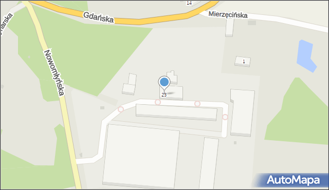 Dobiegniew, Gdańska, 23, mapa Dobiegniew