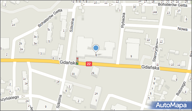 Dobiegniew, Gdańska, 8, mapa Dobiegniew