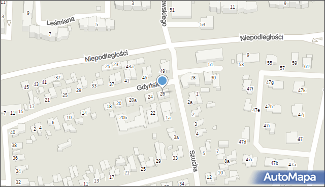 Elbląg, Gdyńska, 26, mapa Elbląga