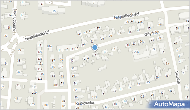 Elbląg, Gdyńska, 6, mapa Elbląga