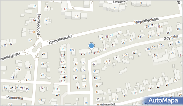 Elbląg, Gdyńska, 9, mapa Elbląga