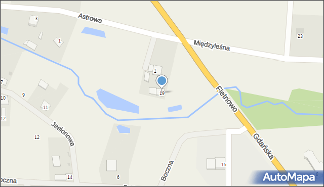 Fletnowo, Gdańska, 19, mapa Fletnowo