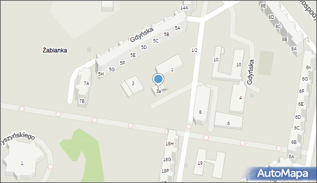 Gdańsk, Gdyńska, 3a, mapa Gdańska