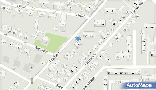 Gdańsk, Gdańska, 15, mapa Gdańska