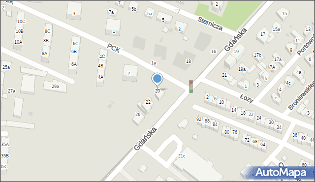 Gdańsk, Gdańska, 20, mapa Gdańska