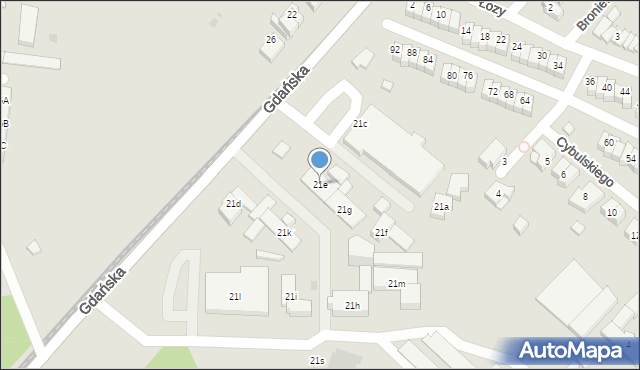 Gdańsk, Gdańska, 21e, mapa Gdańska