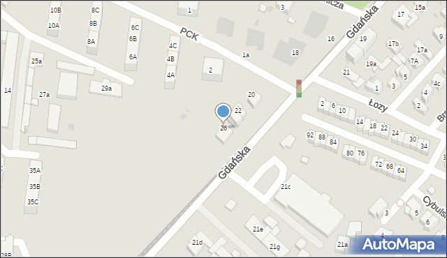 Gdańsk, Gdańska, 26, mapa Gdańska