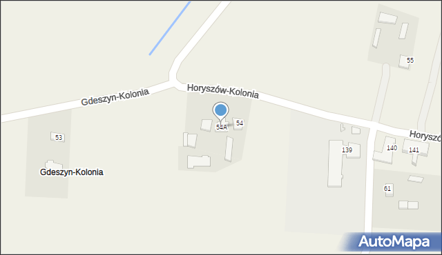 Gdeszyn-Kolonia, Gdeszyn-Kolonia, 54A, mapa Gdeszyn-Kolonia