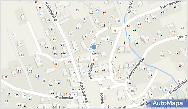 Gdów, Gdów, 660, mapa Gdów