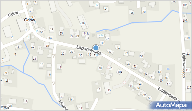 Gdów, Gdów, 71b, mapa Gdów