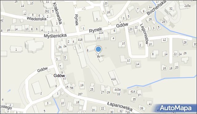 Gdów, Gdów, 8b, mapa Gdów