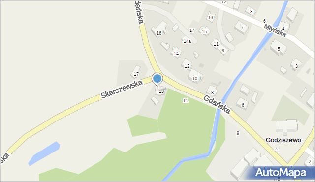 Godziszewo, Gdańska, 15, mapa Godziszewo