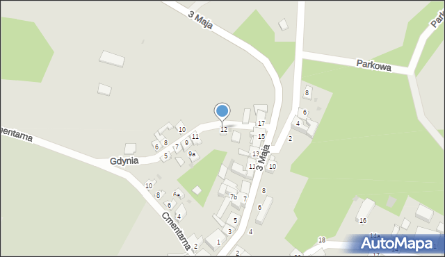 Górzno, Gdynia, 13, mapa Górzno