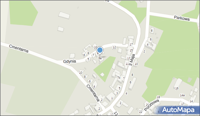 Górzno, Gdynia, 9a, mapa Górzno