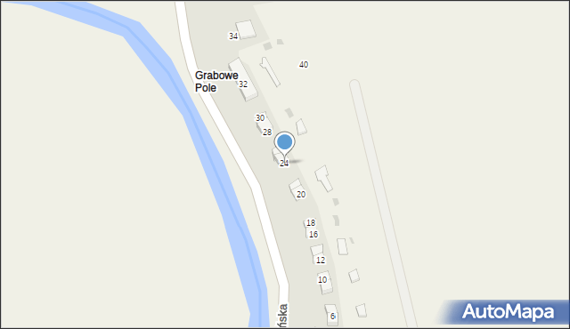 Grabiny-Zameczek, Gdańska, 24, mapa Grabiny-Zameczek