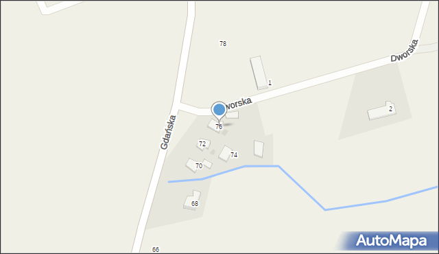 Grabiny-Zameczek, Gdańska, 76, mapa Grabiny-Zameczek