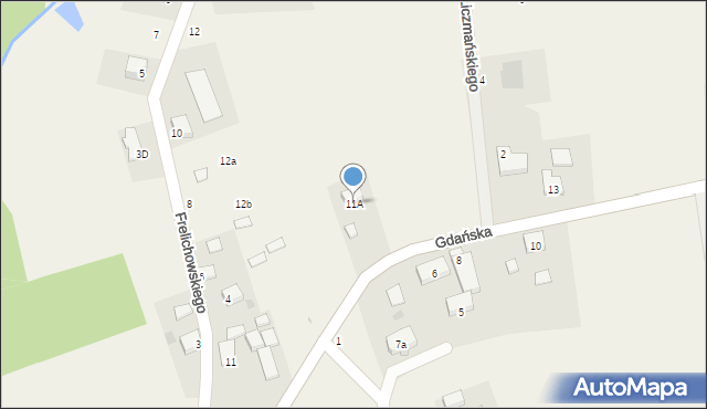 Graniczna Wieś, Gdańska, 11A, mapa Graniczna Wieś