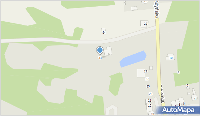 Gubin, Gdyńska, 33, mapa Gubin