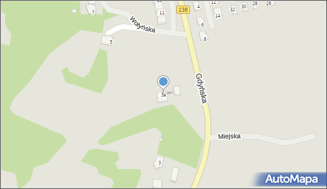 Gubin, Gdyńska, 3a, mapa Gubin