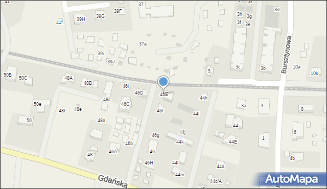 Jantar, Gdańska, 46E, mapa Jantar