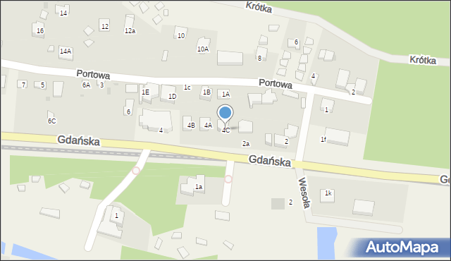 Jantar, Gdańska, 4C, mapa Jantar