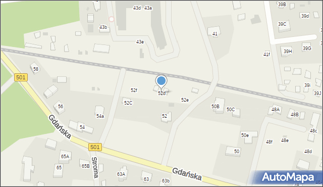 Jantar, Gdańska, 52d, mapa Jantar